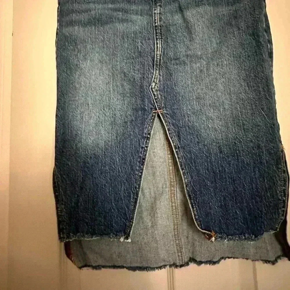 Zara Front Slit Denim Pencil Tube Size Medium - Picture 3 of 8